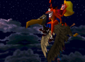 Crash Bandicoot PS1 Crash and Tawna on a bird 2.png