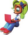 Coco Bandicoot using laptop CB2 CSB artwork.jpg